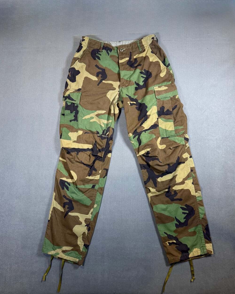 Vintage 1982 US Military Woodland Camo BDU Cargo Pants Small